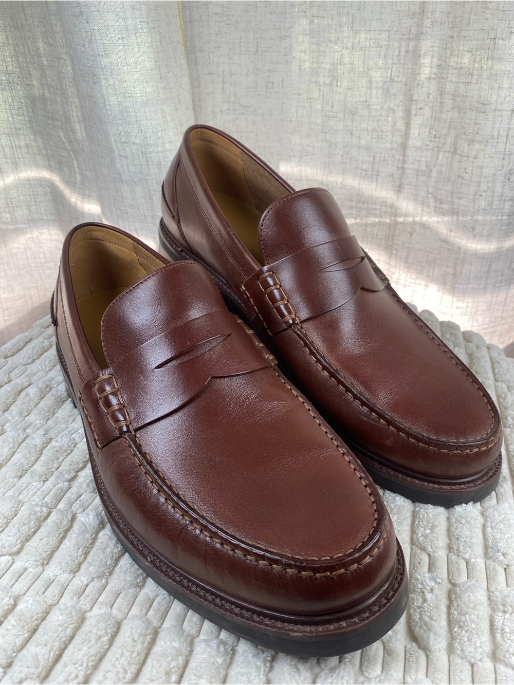 Cole Haan Pinch Prep Penny Loafers Scotch Brown 11.5M Leather NWOT
